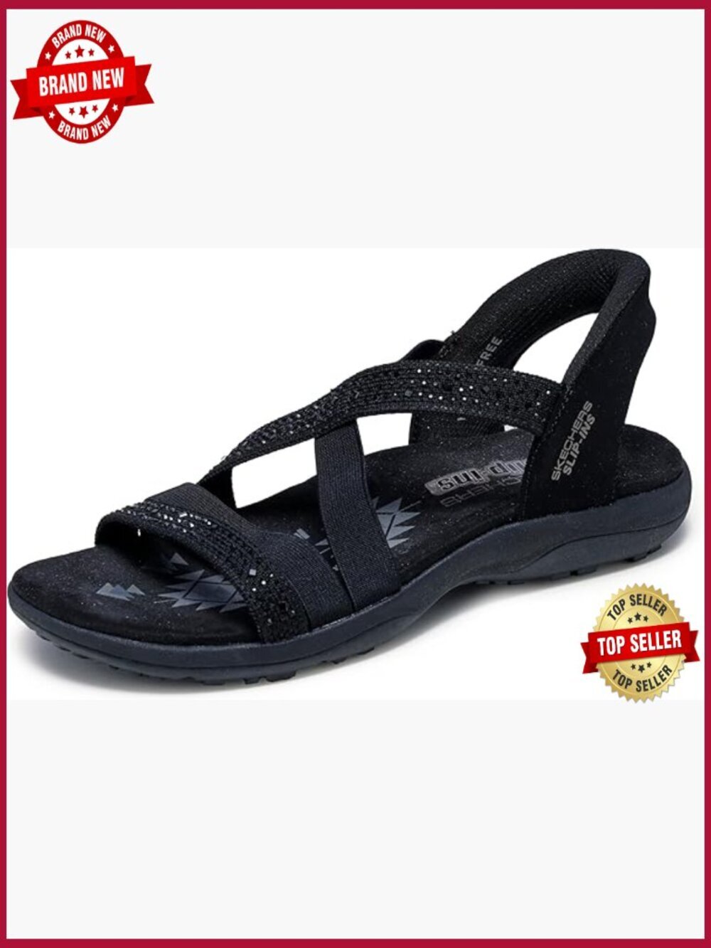 Women's Athletic Sandals with Slip-In Design and Cushioned Footbed